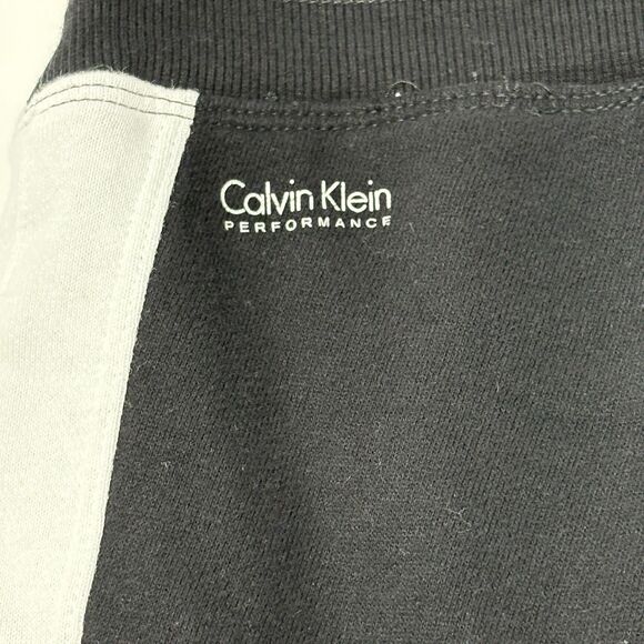 CALVIN KLEIN Performance Womens L‎ Knit Pants Black Stripe Comfort  Gym Workout - Picture 7 of 12
